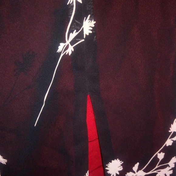 SO CHIC! Layered black & red pencil skirt - Picture 5 of 6